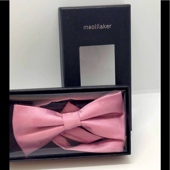 Men’s pink bow tie Maolilaker